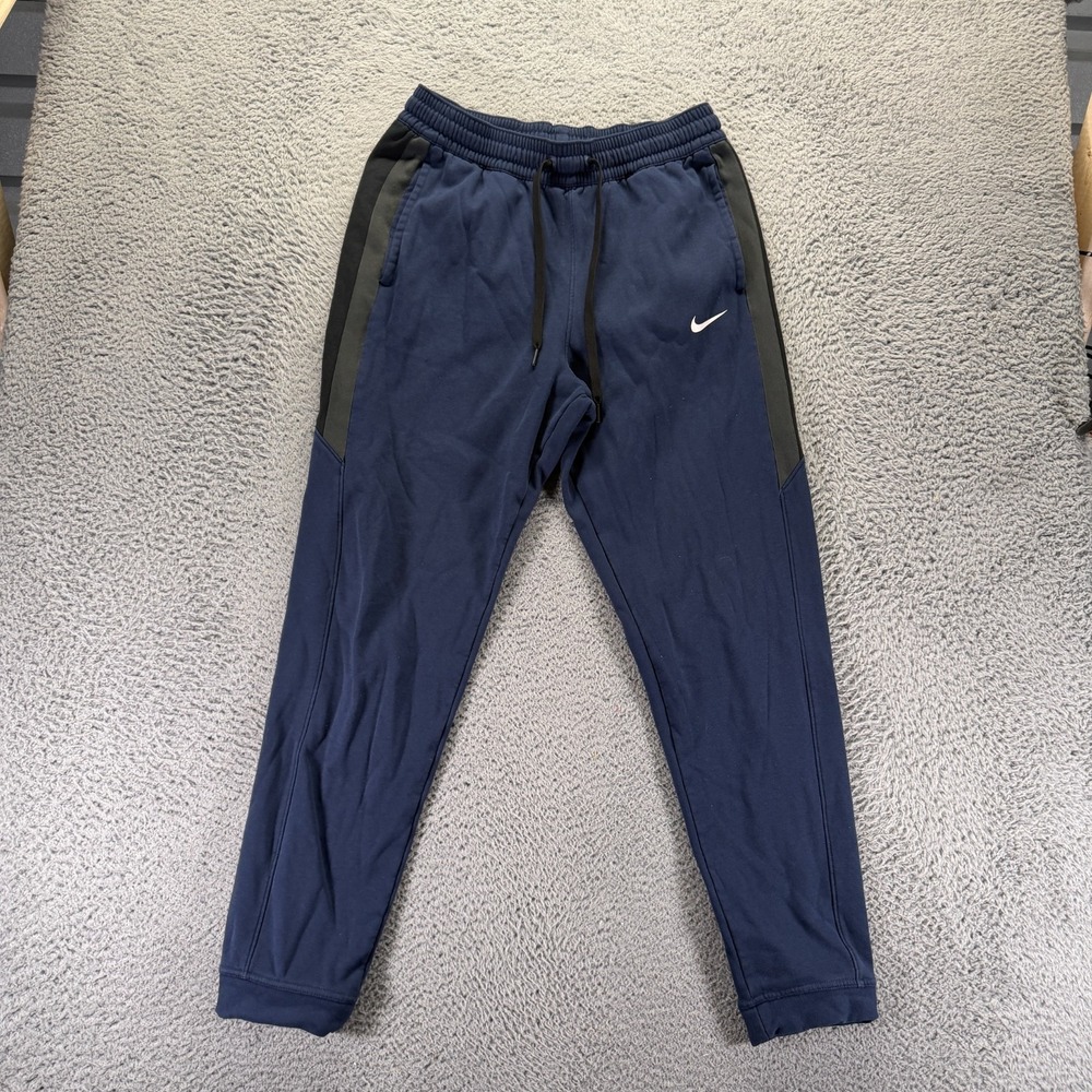 Nike Therma-Fit Sweatpants Mens L Blue Tapered Basketball Sports Gym Workwear